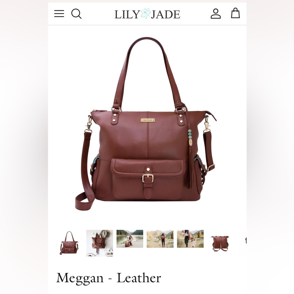 Lily Jade Meggan Diaper Bag Cognac